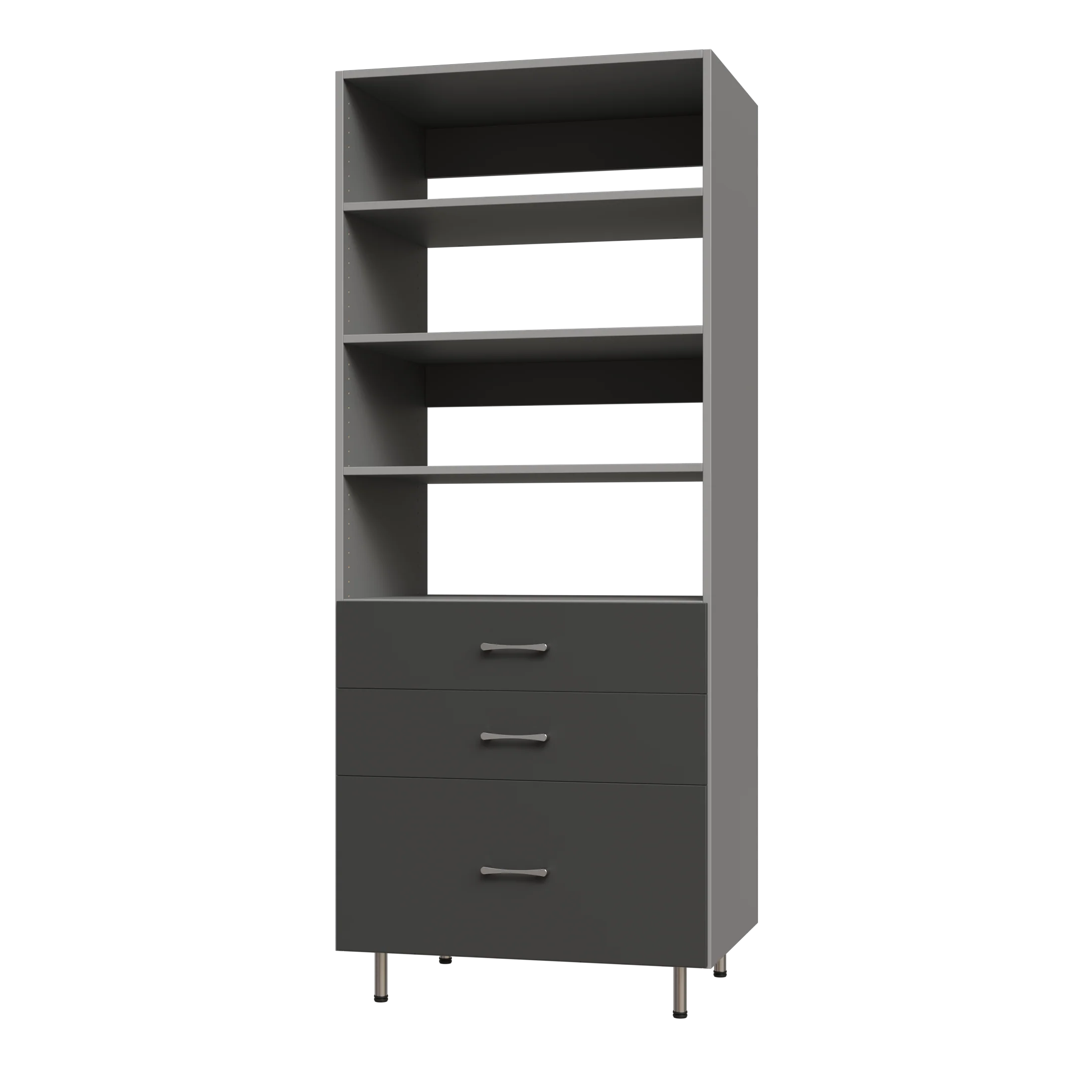 3 Drawer Garage Tall Shelf Tower - Image 4
