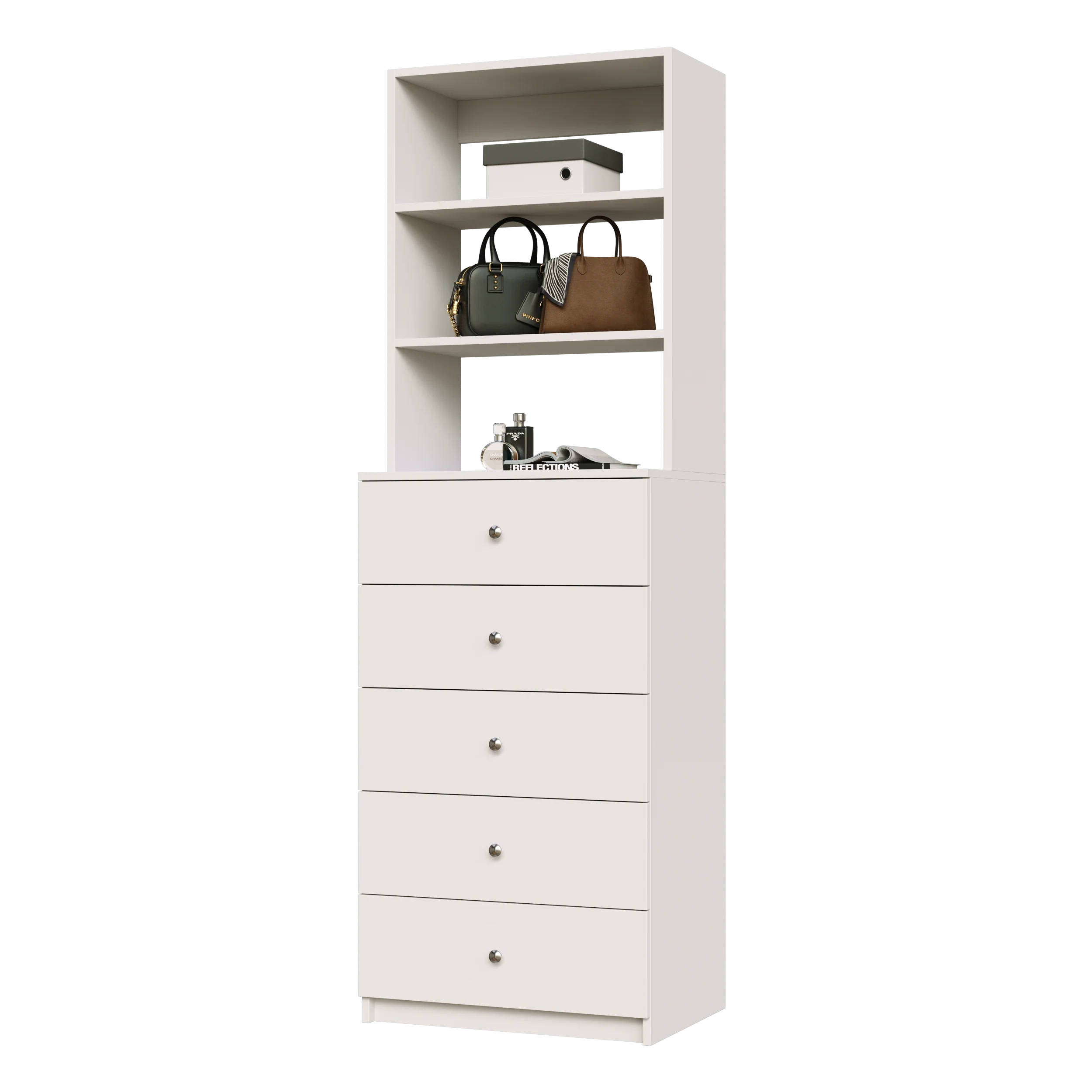 5 Drawer Hutch Tower