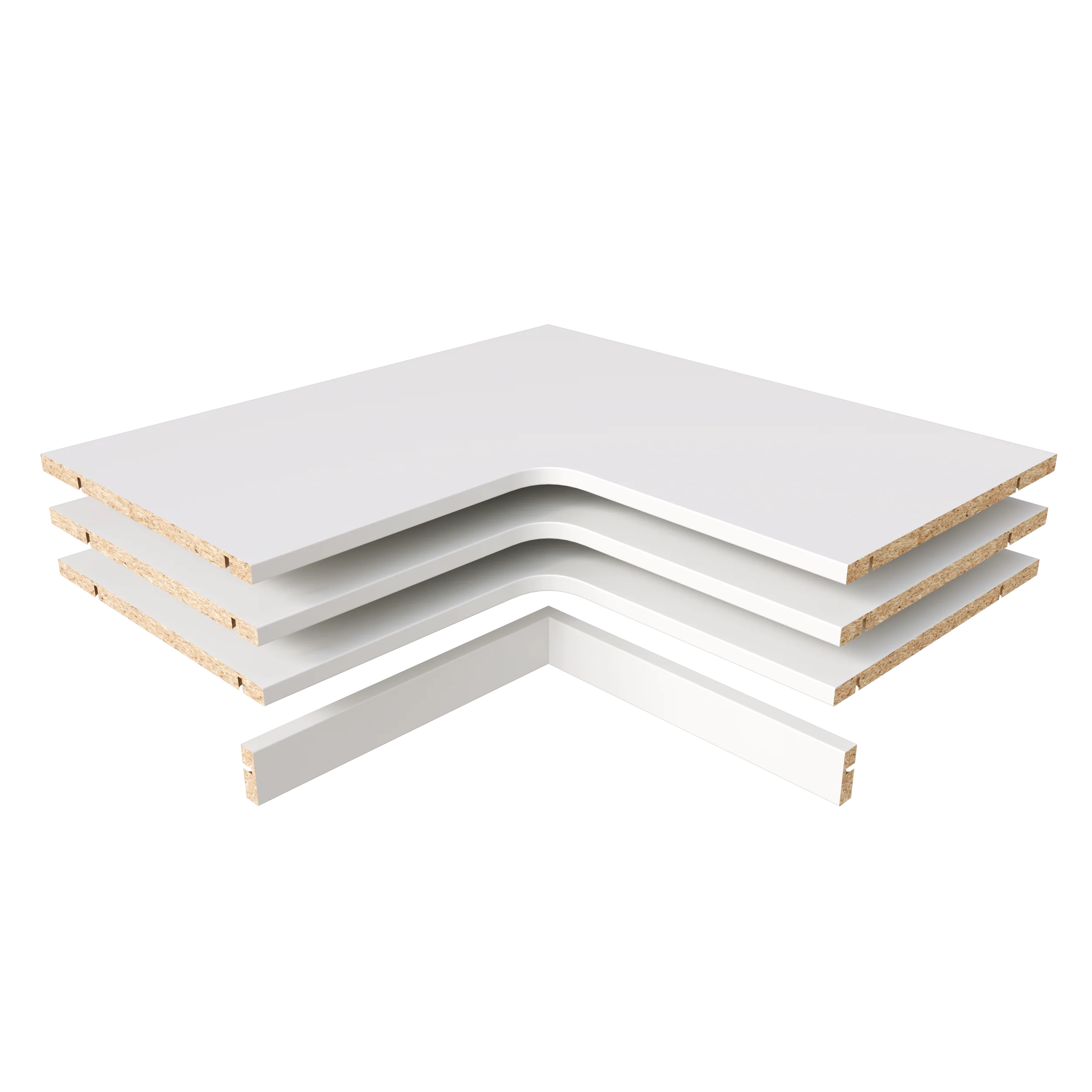 Alto Corner Fixed Shelf Pack With Back Panel