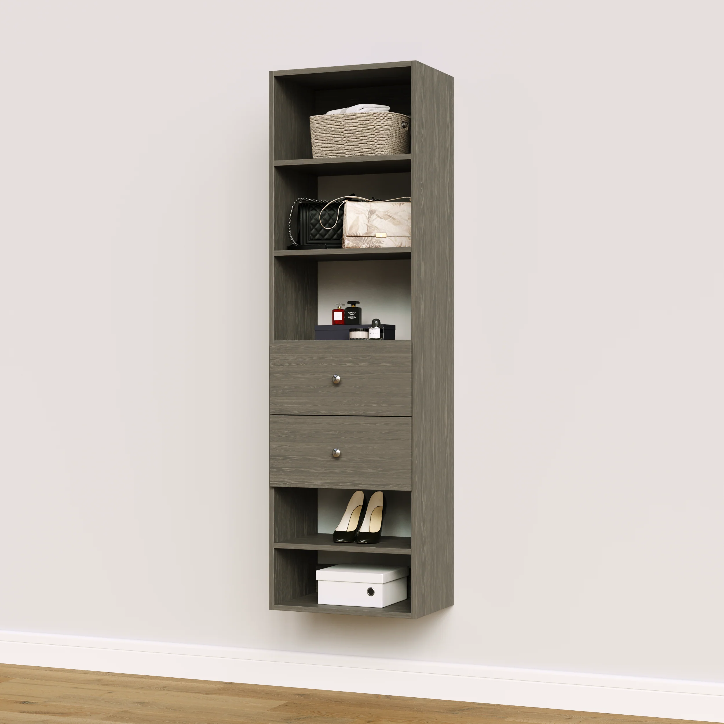 Vista 2 Drawer Shelf Tower - Image 11