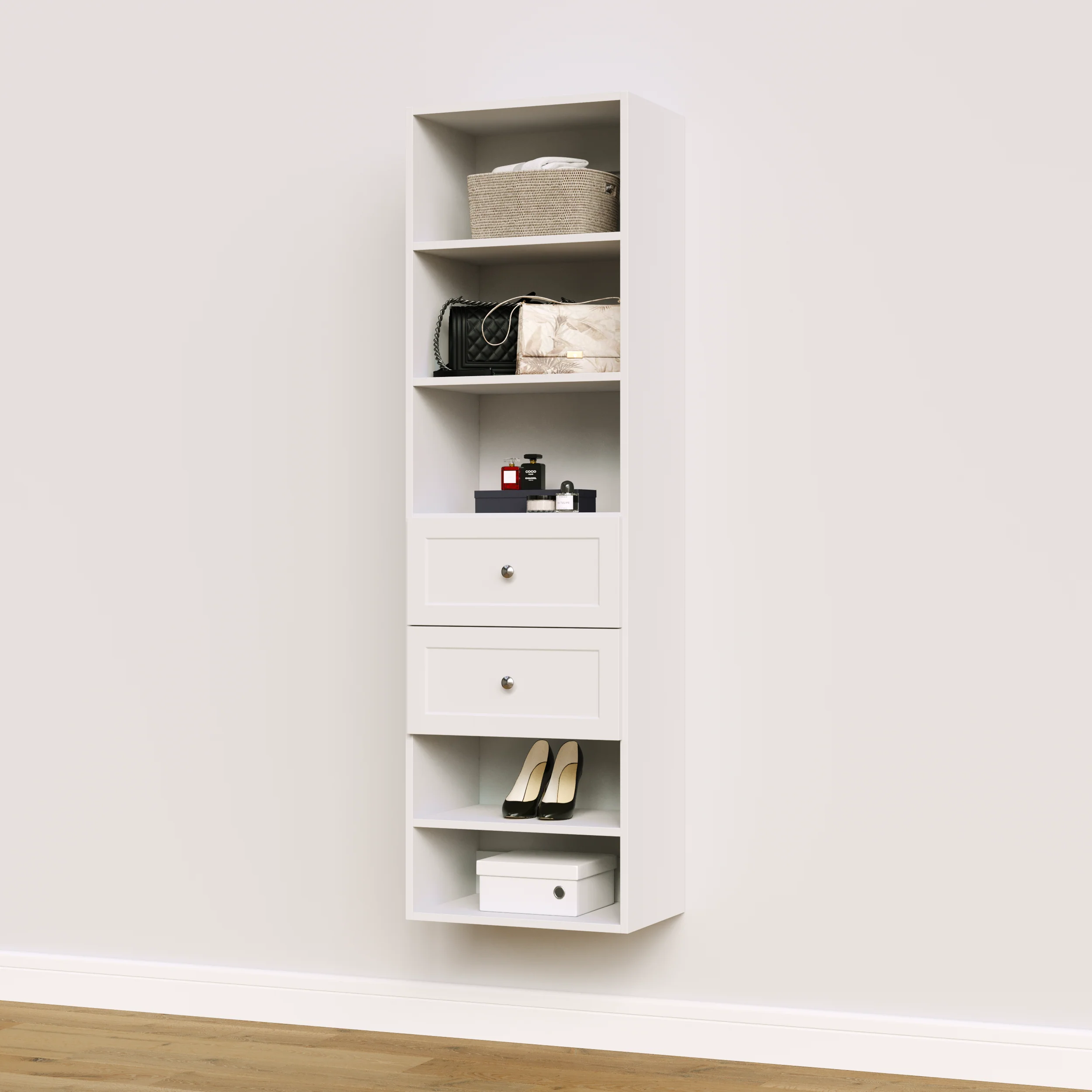 Vista 2 Drawer Shelf Tower - Image 7