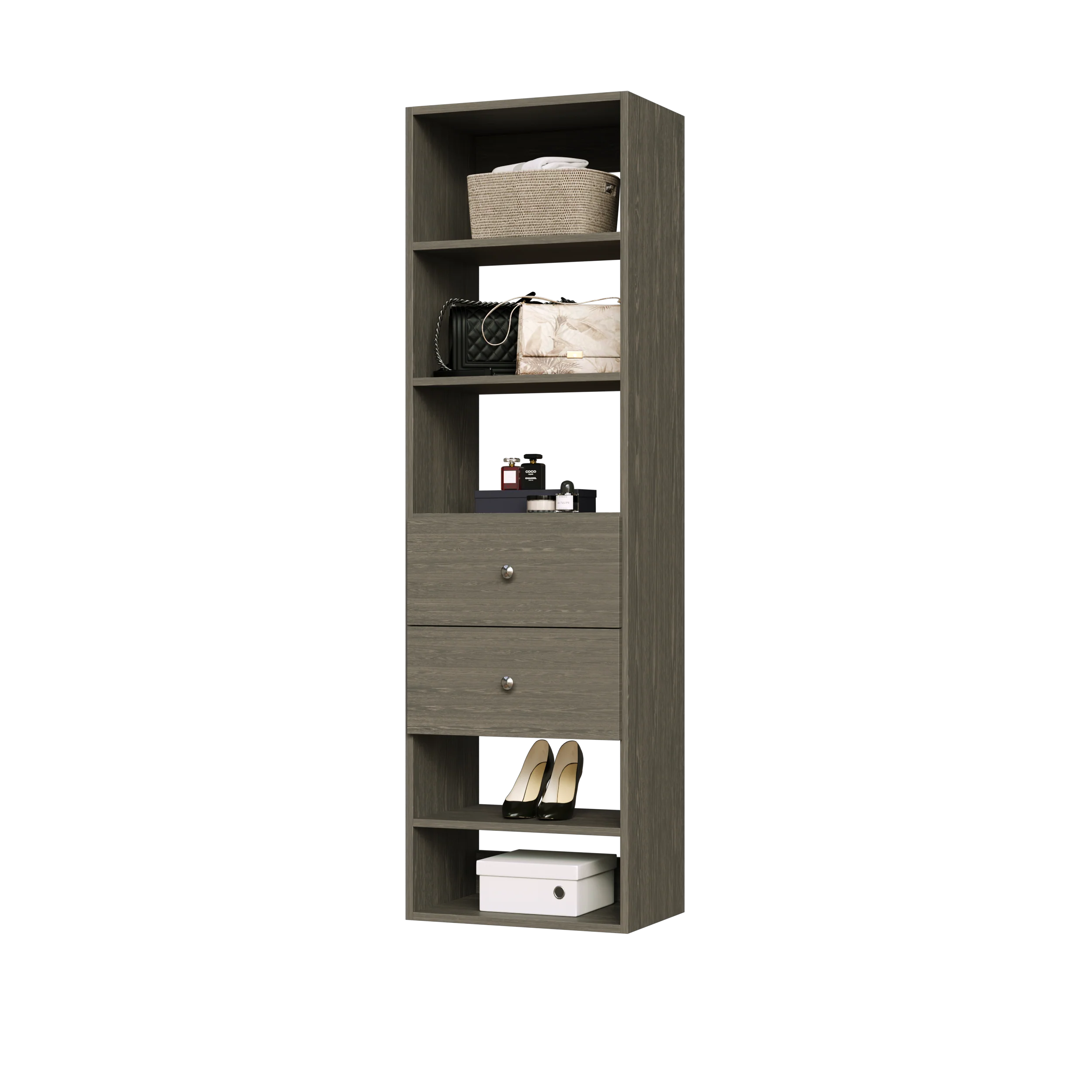 Vista 2 Drawer Shelf Tower - Image 9