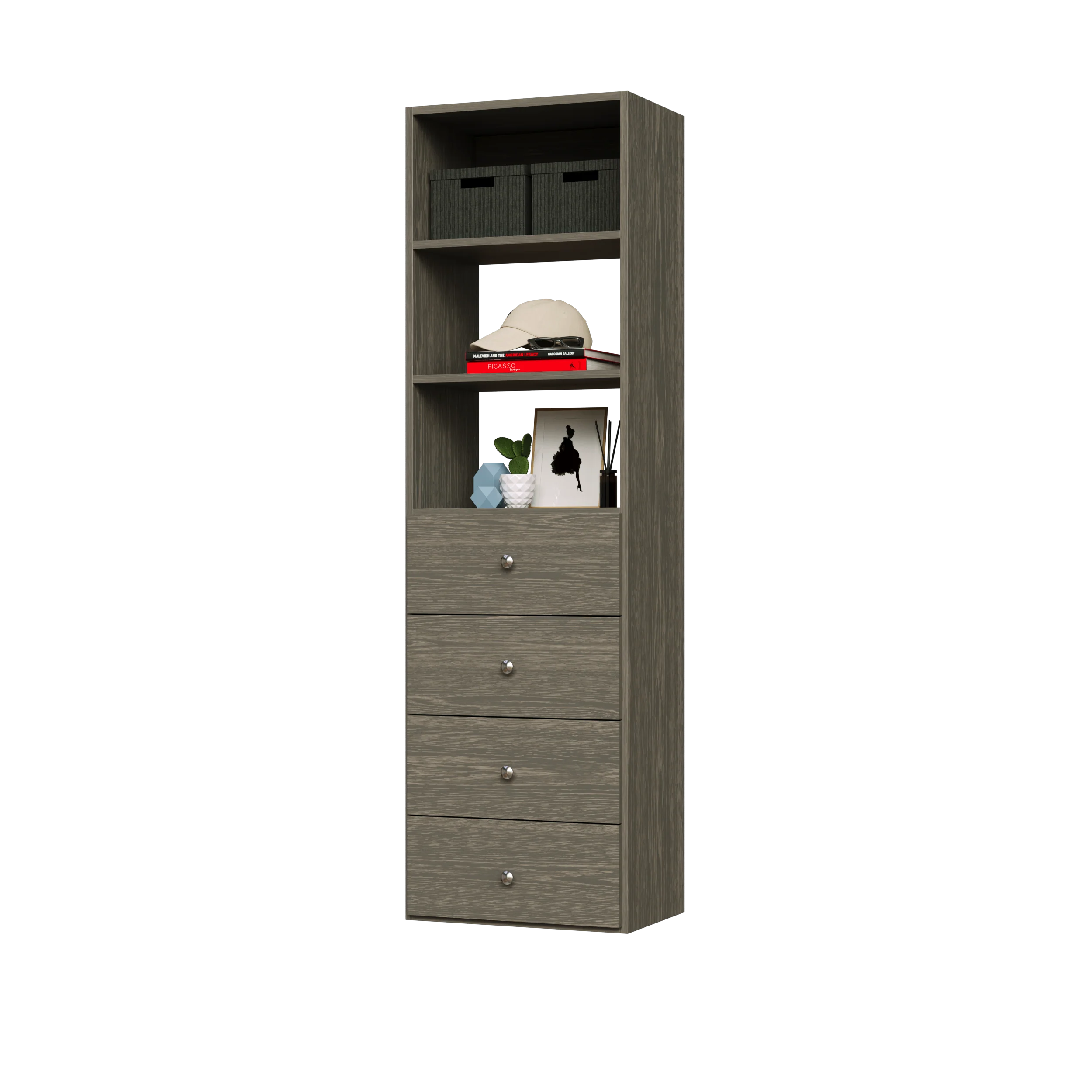Vista 4 Drawer Shelf Tower - Image 13